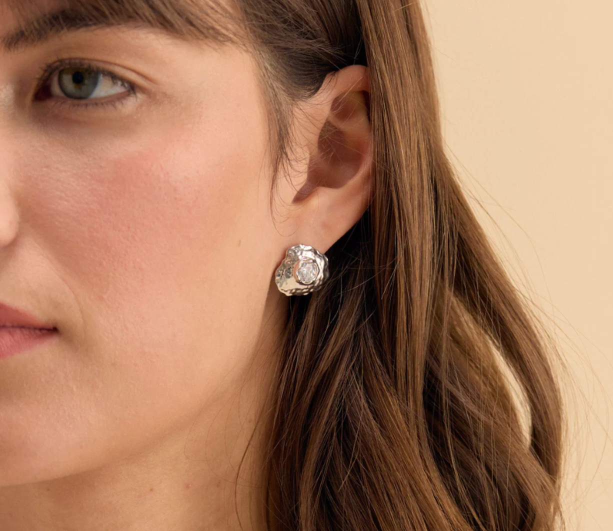 Cannonborough Rhodium Plated Stud Earring