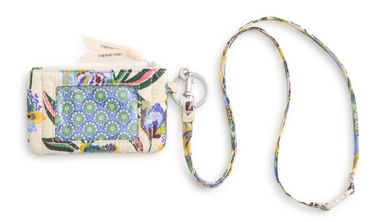 Zip ID Pouch w/Breakaway Lanyard-Gardenia Garden