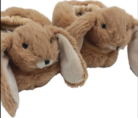 Bunny Baby Slippers Brown + Gift Box