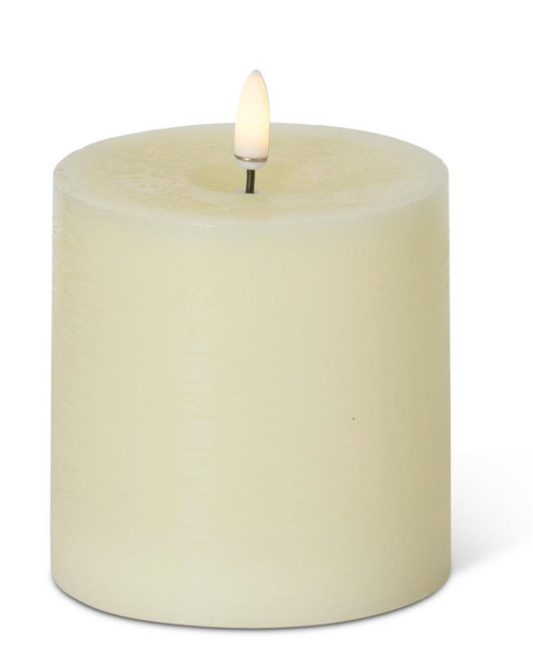 4x4 Inch Cream ON/OFF Touch LED Pillar Candle w/Timer