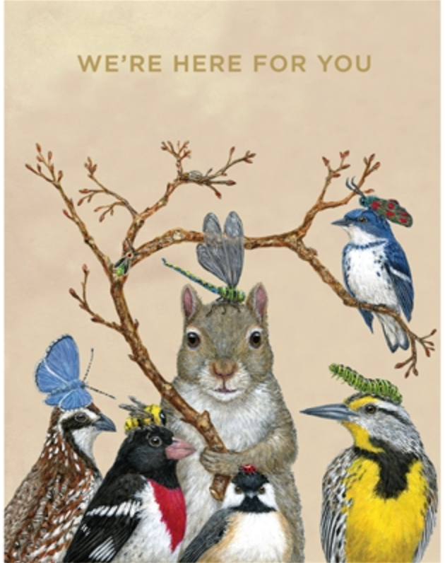 Here for You Crew Card Gold Foil