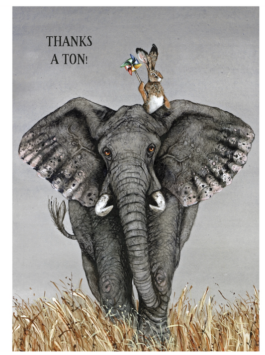 Thanks a Ton Elephant Card