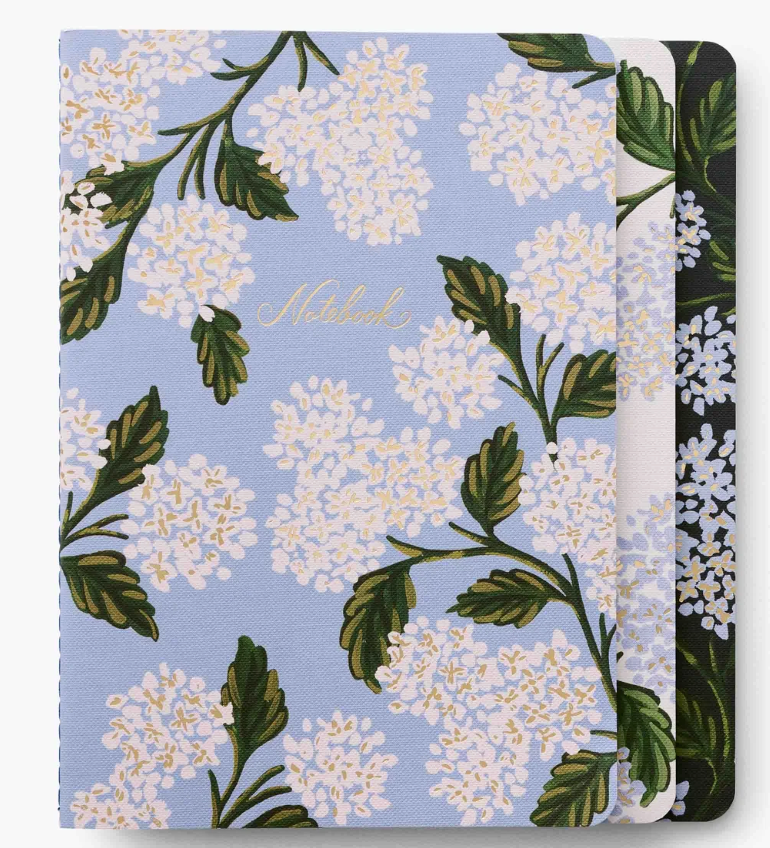 Assorted Set of 3 Hydrangea Notebooks