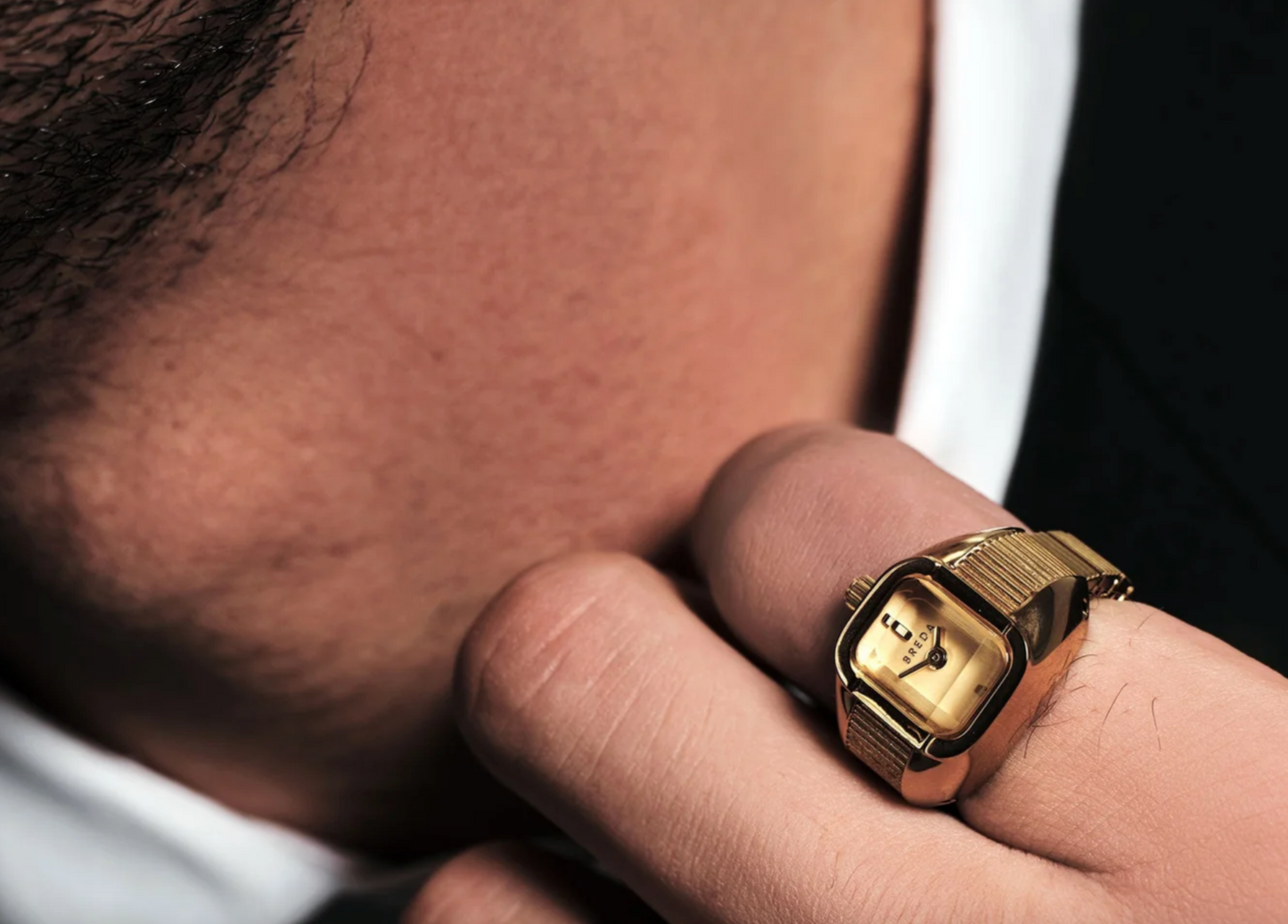 Nocturne Time Ring  Deep-Gold/Amber