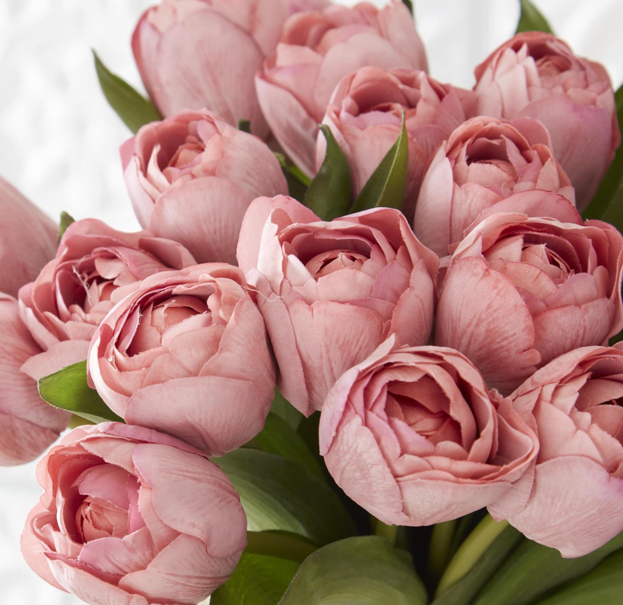 13 Inch Coral Real Touch Tulip Bundle (6 Stem)