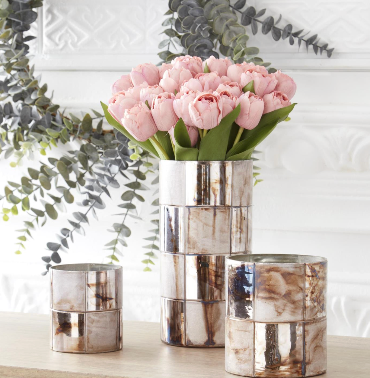 13 Inch Coral Real Touch Tulip Bundle (6 Stem)