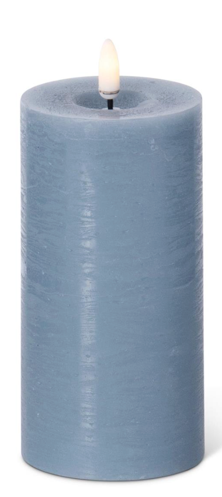 6x3 Inch Light Blue ON/OFF Touch LED Pillar Candle w/Timer