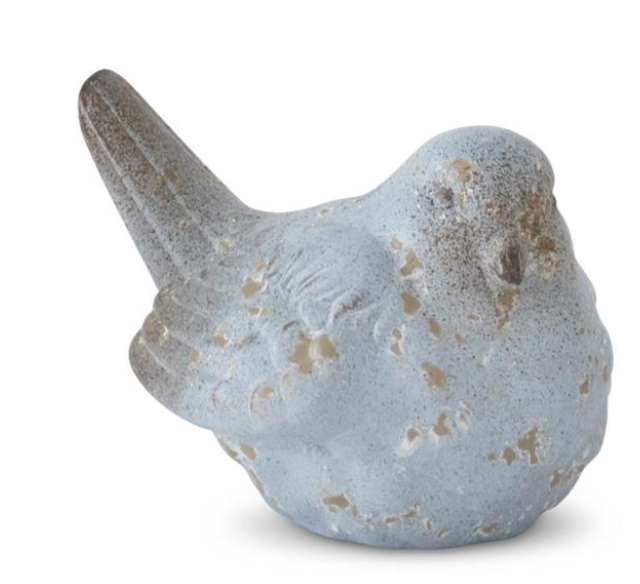 Assorted 4.5 Inch Weathered Blue Terracotta Birds