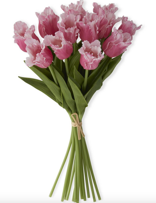 13 Inch Mauve Real Touch Parrot Tulip Bundle (12 Stems)