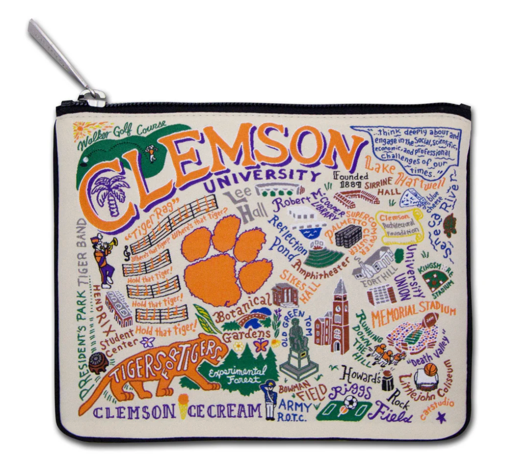 Clemson University Collegiate Zip Pouch