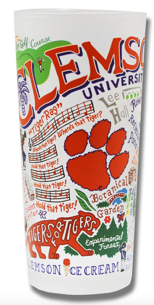 Clemson University Collegiate Drinking Glass