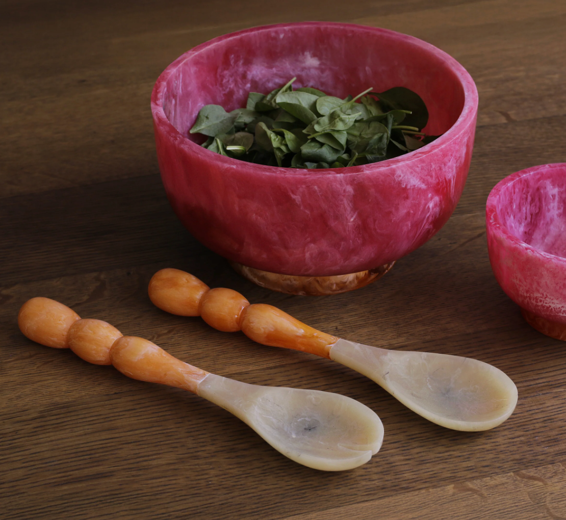 RESIN Rio Bubble Salad Servers(Orange)