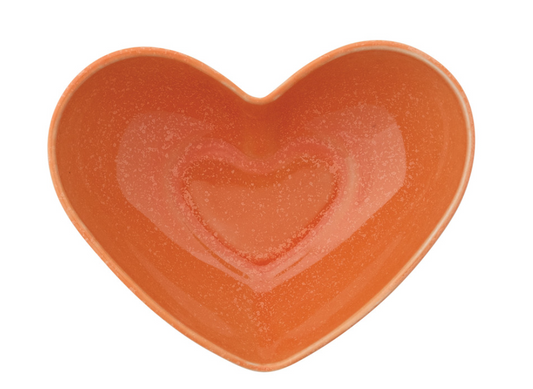 Stoneware Heart Shaped Bowl, 2 Colors (Each One Will Vary)