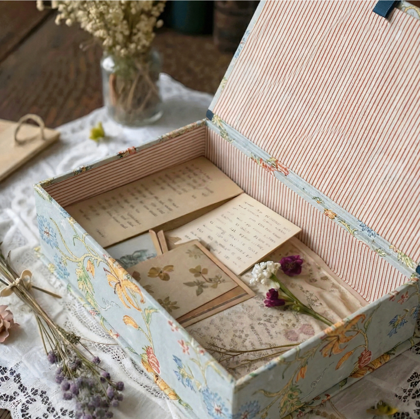 Block-Printed Keepsake Box - Sky Rhea & Vana