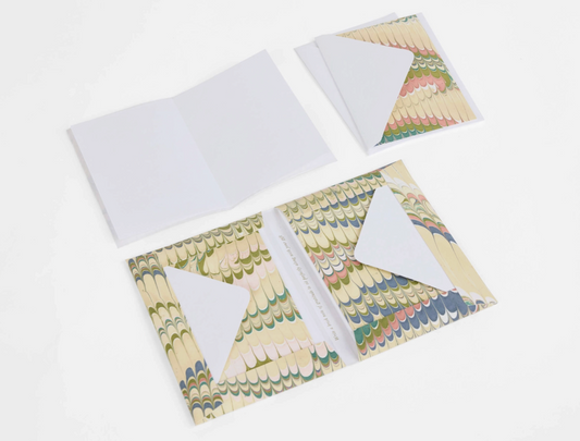 Block Printed Greeting Card Set - Moss Mountain