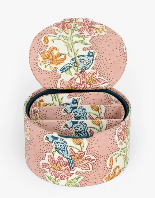 Round Keepsake Jewelry Box- Rose Meher
