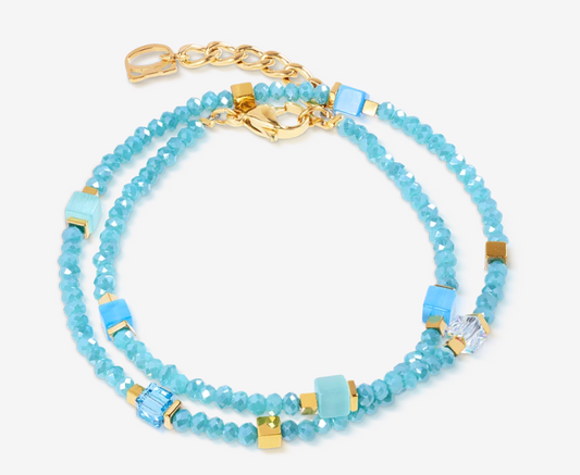 Joyful Colours Flex Bracelet Gold Turquoise