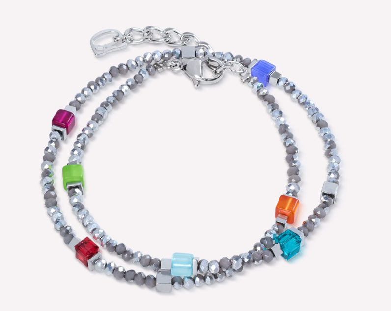 Joyful Colours Flex Bracelet Silver Multicolor