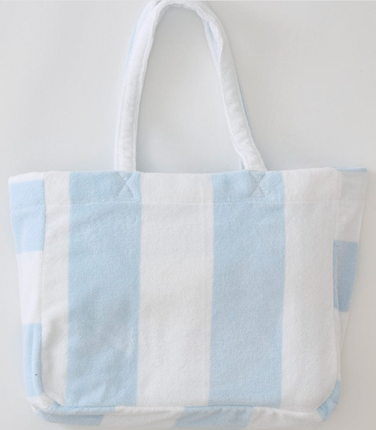 Beach Bag- Light Blue Stripe