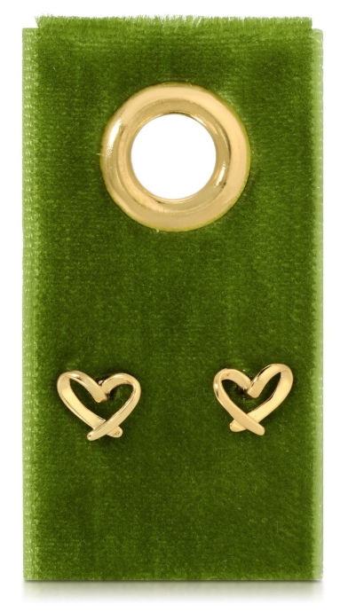 Free Form Heart Studs on Velvet Tag