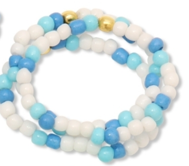 Assorted Blue Stretch Rings