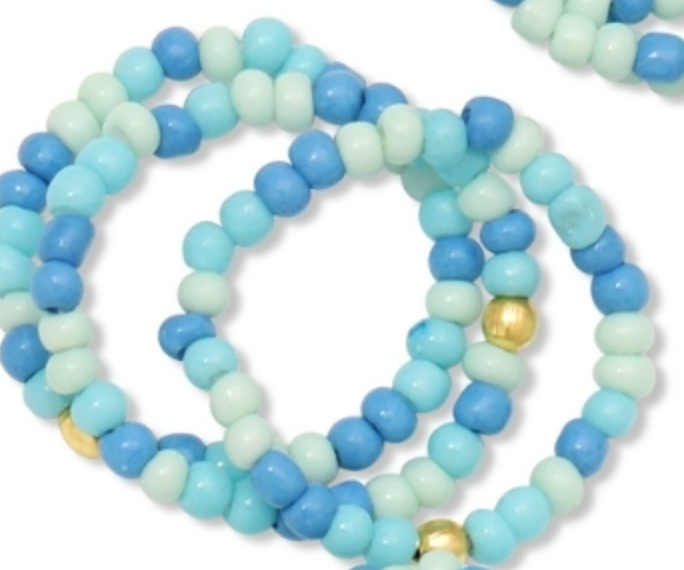 Assorted Blue Stretch Rings