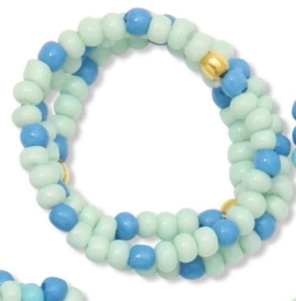 Assorted Blue Stretch Rings