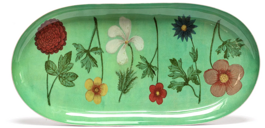 Festival of Flowers Oval Enamel Tray