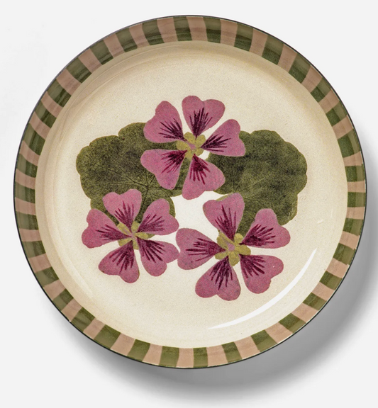 Round Enamel Tray - Geranium