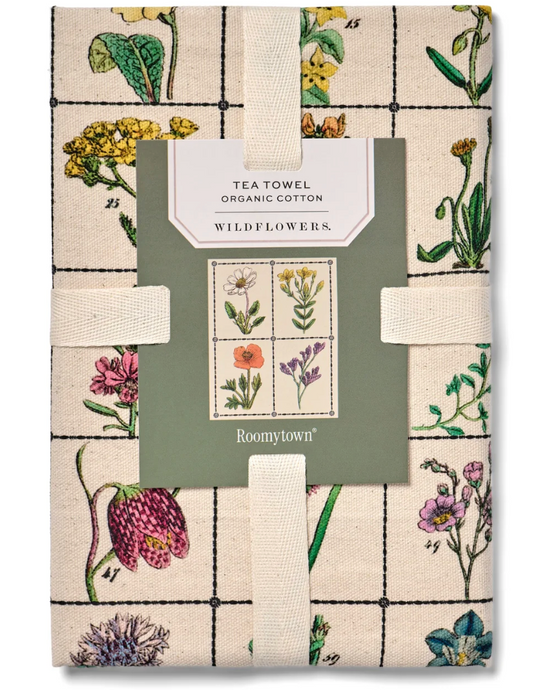 Organic Cotton Tea Towel - Wildflowers