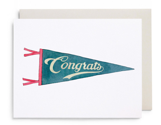 Congrats Pennant Greeting Card