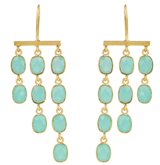 Chalcedony Cascading Chandelier Earrings