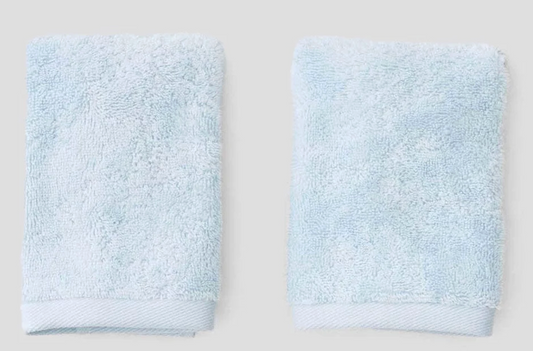 Weezie Basic Washcloths-Light Blue