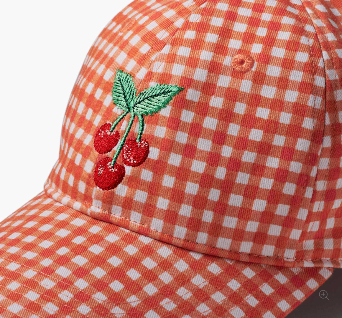 Gingham Cherries Baseball Cap