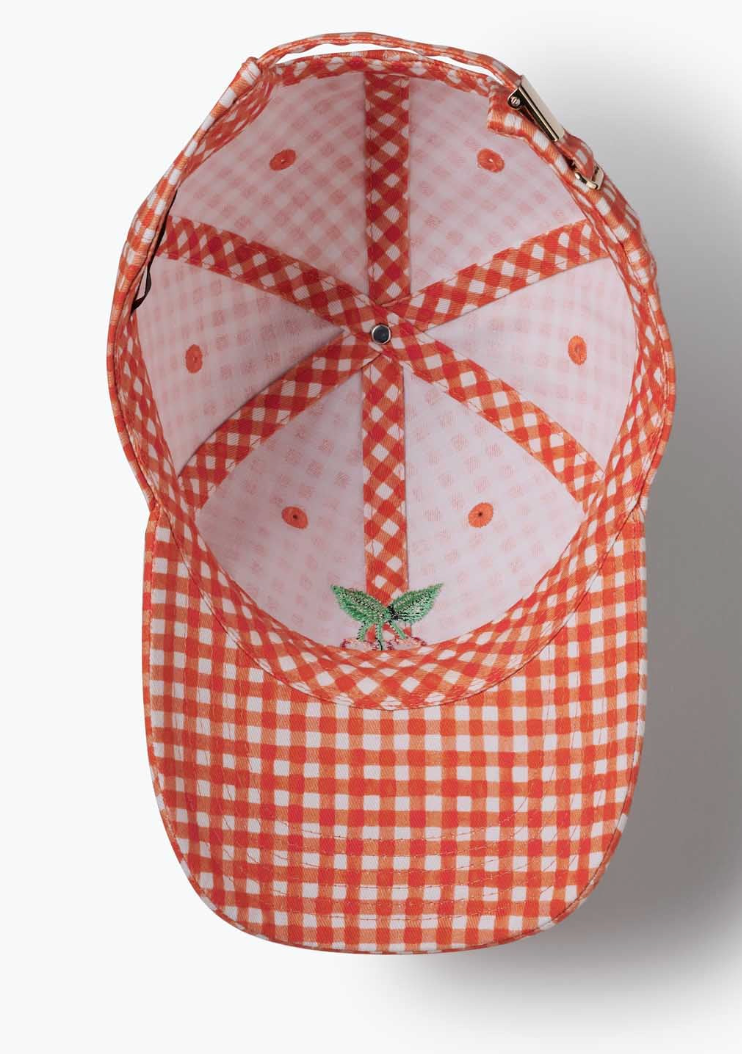 Gingham Cherries Baseball Cap