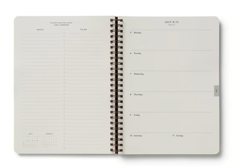 2027 Sage Hydrangea 12-Month Softcover Spiral Planner