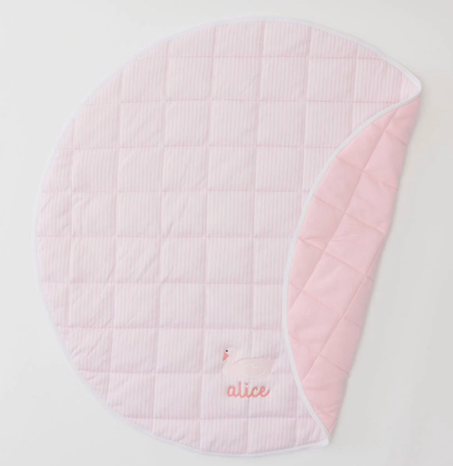 Tummy Time Mat-Light Pink Stripe Mat