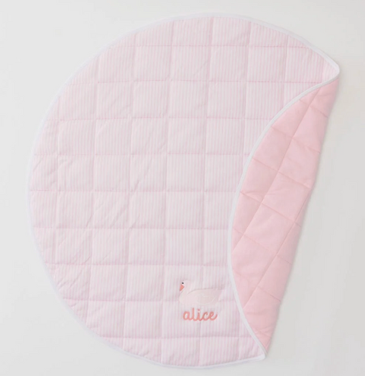 Tummy Time Mat-Light Pink Stripe Mat