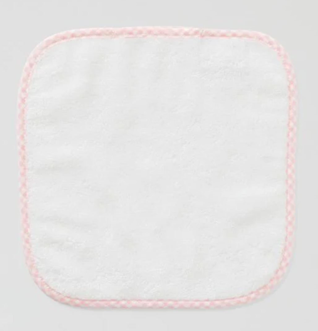 Baby Washcloths-Light Pink Gingham