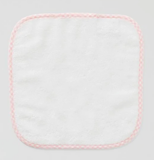 Baby Washcloths-Light Pink Gingham