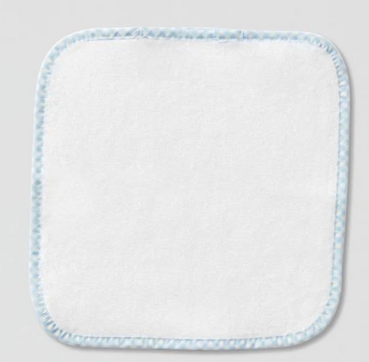 Baby Washcloths-Light Blue Gingham