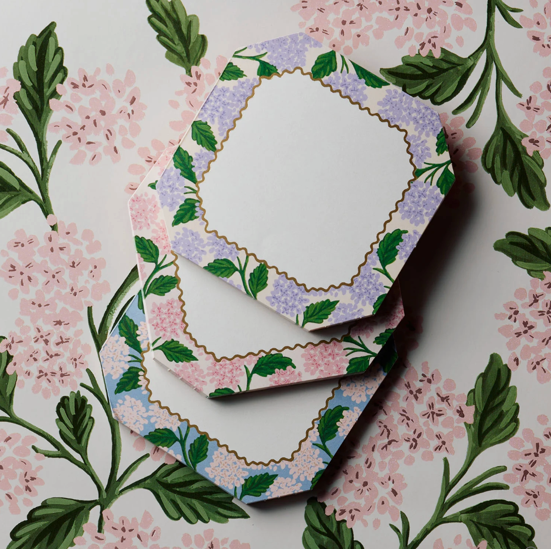 Mini Notepad Trio-Hydrangea