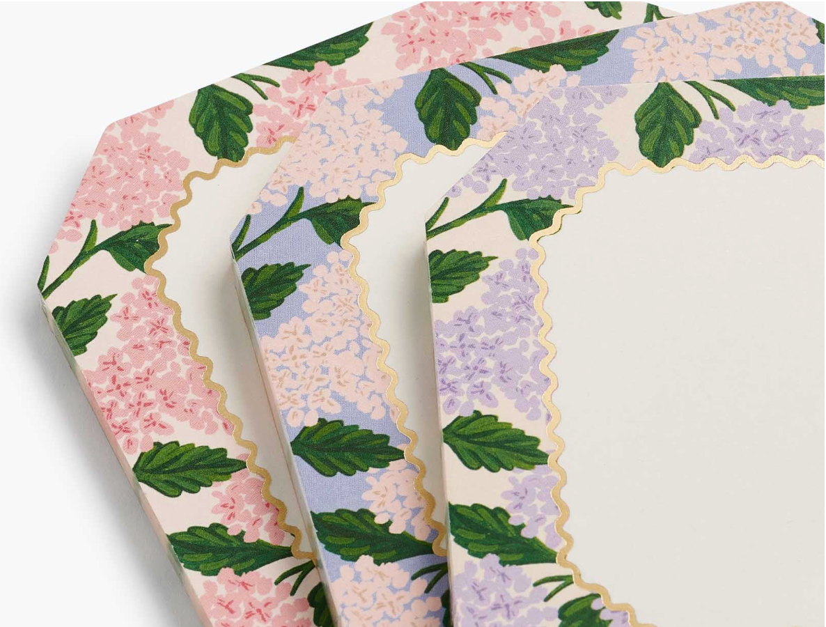 Mini Notepad Trio-Hydrangea
