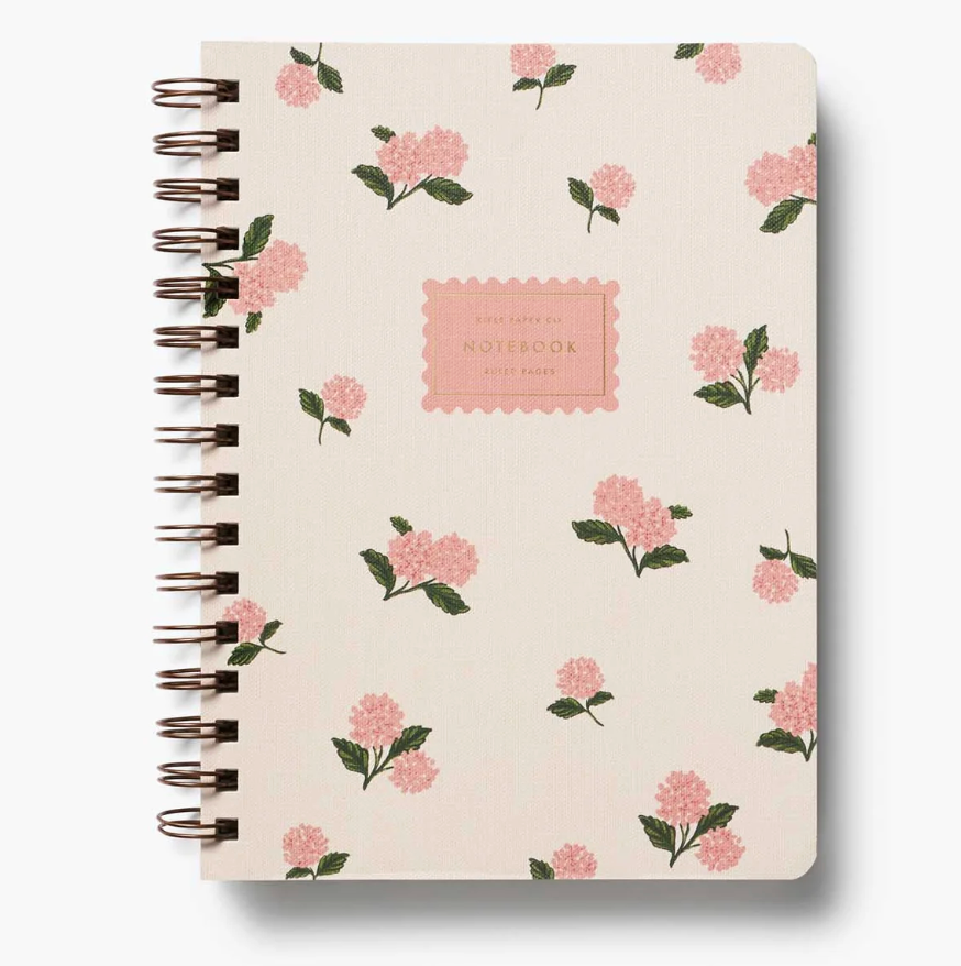 Pink Hydrangea Spiral Notebook