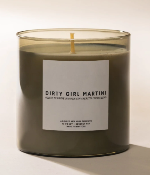 Dirty Girl Martini | Poured New York- 10 OZ Soy Coconut Wax Candle