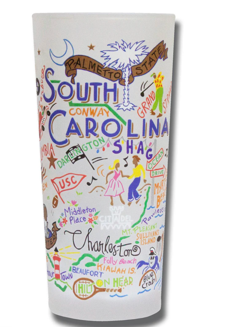 South Carolina Drinking Glass