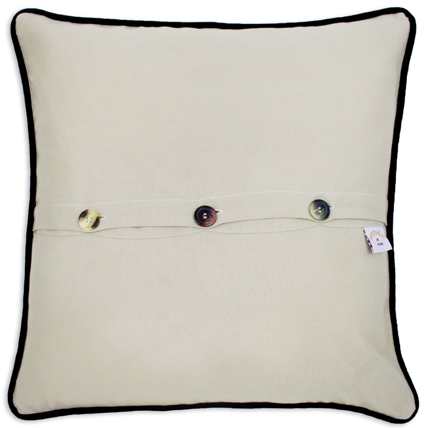 South Carolina Hand-Embroidered Pillow