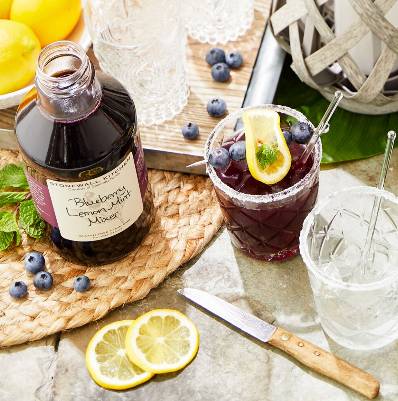 Blueberry Lemon Mint Mixer