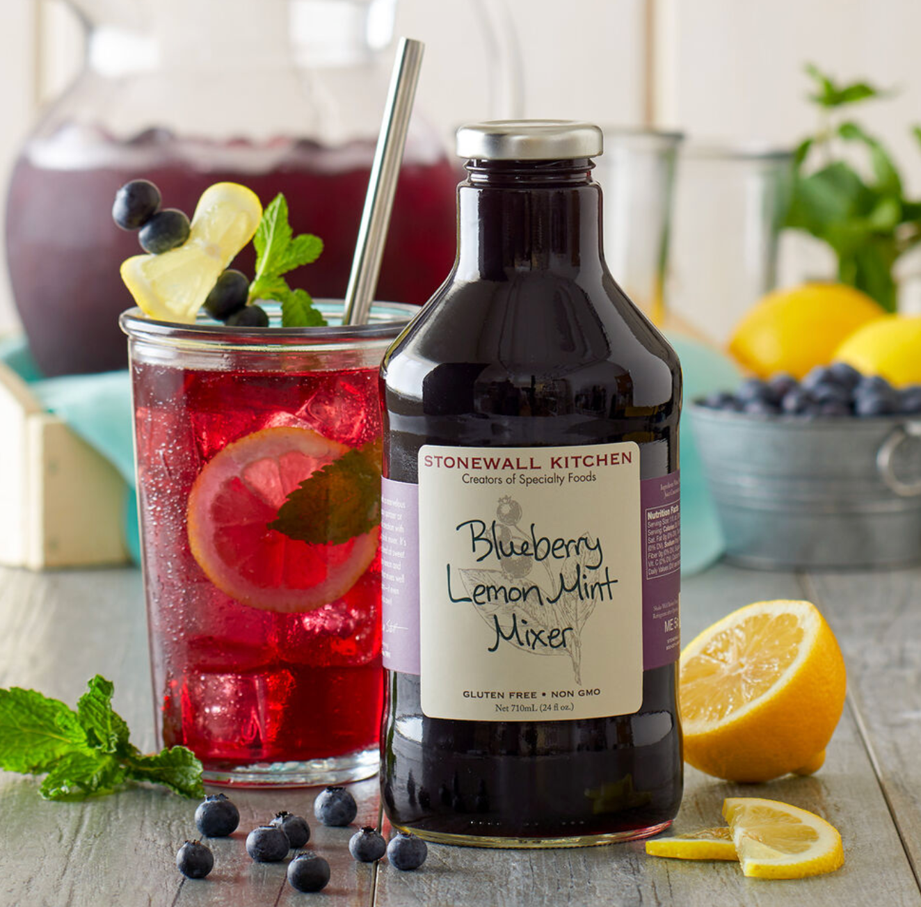 Blueberry Lemon Mint Mixer