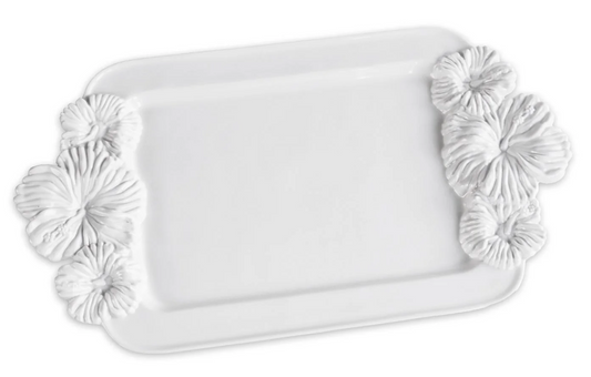 VIDA Bloom Medium Hibiscus Tray (White)